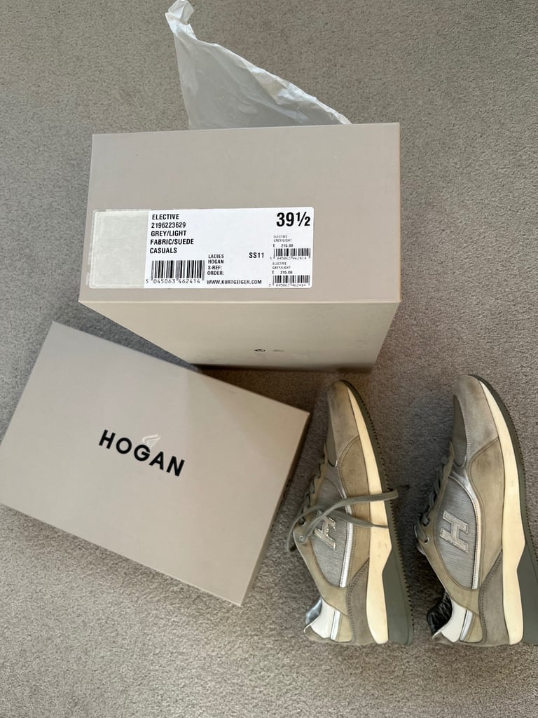 image for Italian Hogan Grey Light fabric/suede Casual trainers size 39 1/2