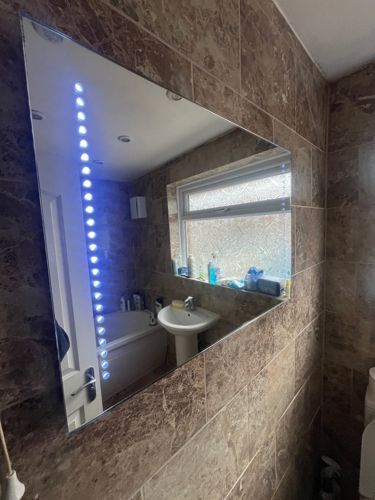 image for Heated and Lighted Bathroom Mirror