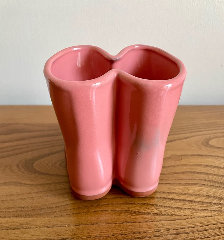 Small Indoor Ceramic Plant Pot in the Shape of a Pair of Pink Wellingtons BNWT
