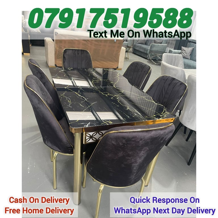 extendable dining table with 6 chairs