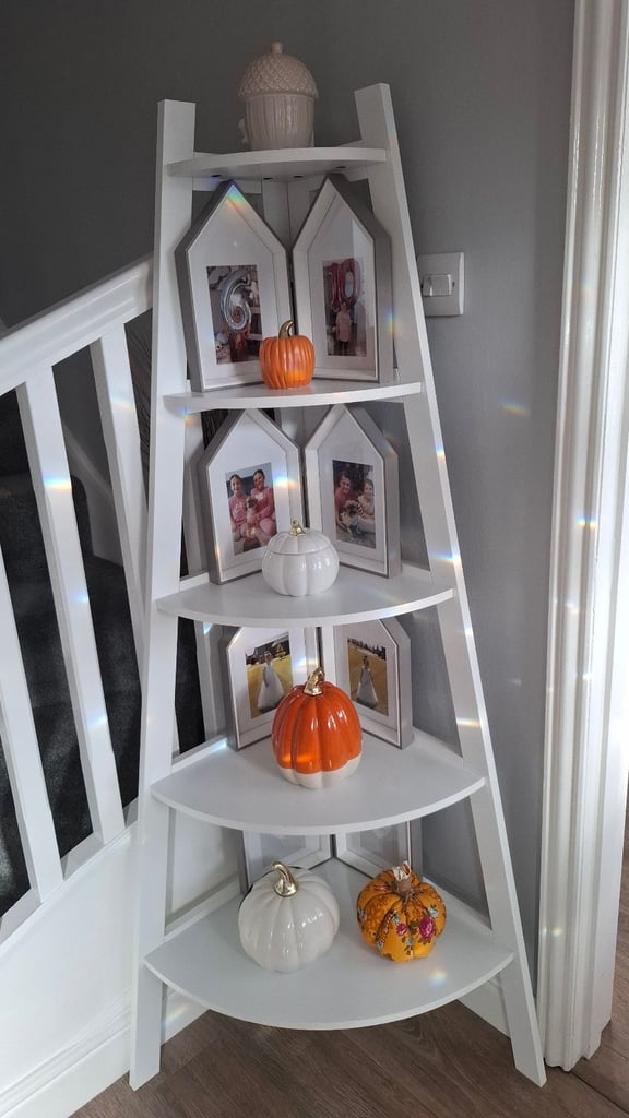 image for White corner shelf unit