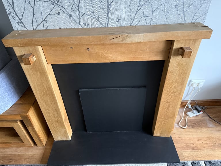 Solid oak fire surround