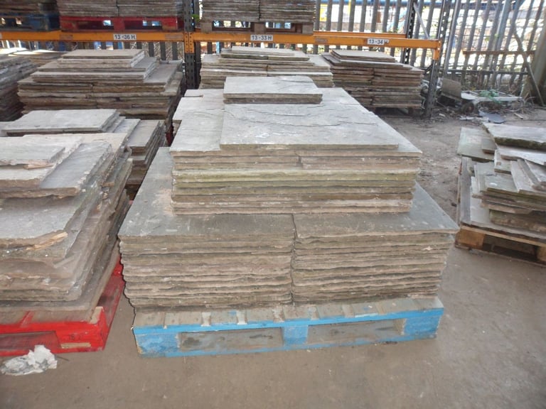 image for STONE FLAGS - RECLAIMED NATURAL OLD STONE PAVING FROM £25 TO £30 PER SQ METER.