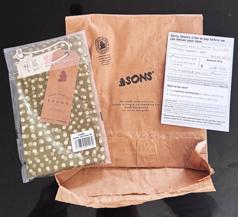 image for &Sons Green Polka Dot Scarf