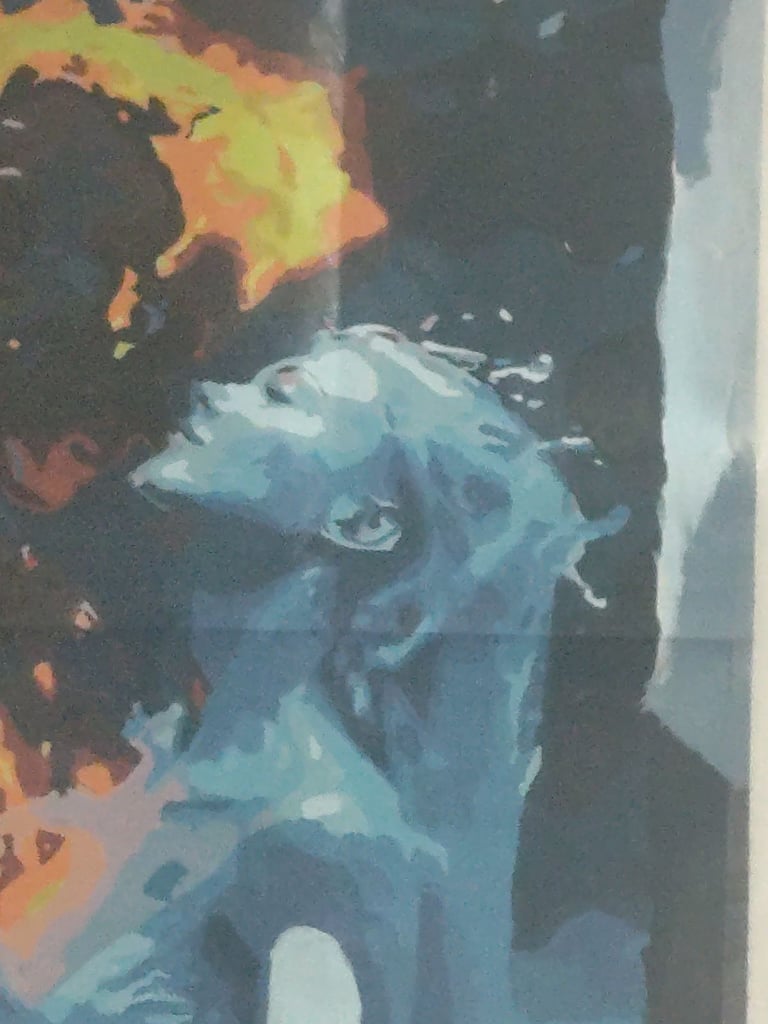 🎨 Original painting on canvas — “Între Flăcări și Tăcere” ✍️ Artist: Busu mic