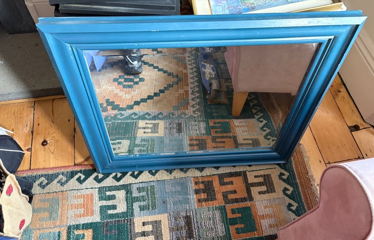 image for Large wooden mirror painted 