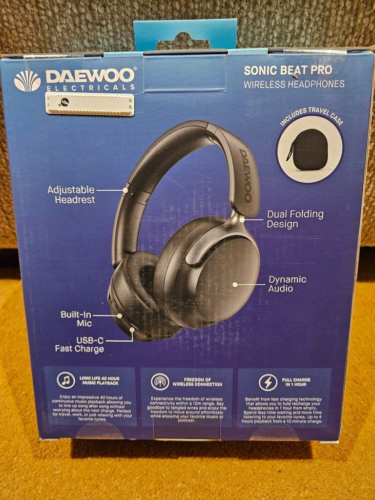Daewoo Sonic Beat Pro Wireless Headphones
