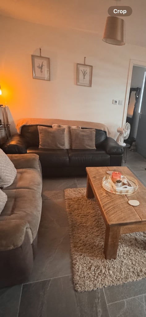 Black Leather Sofa