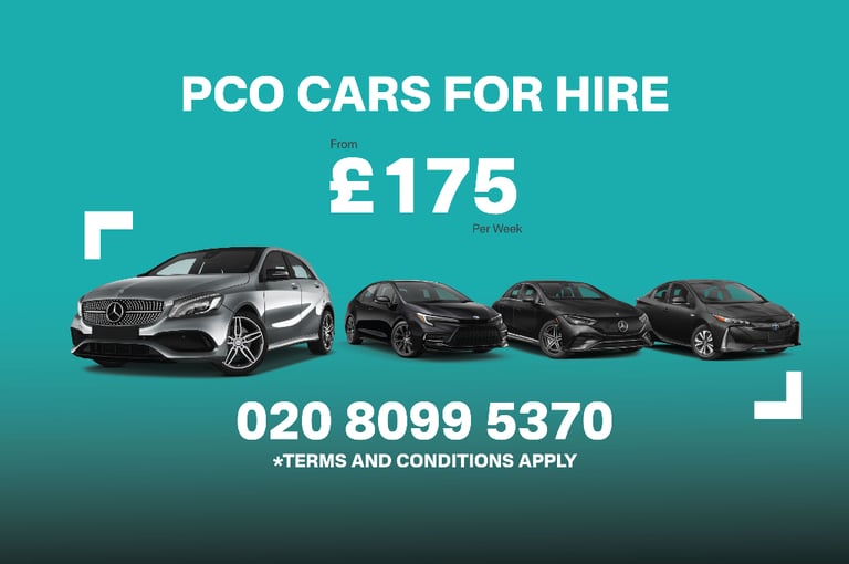 PCO Car Hire, Rent to buy, Uber Ready rental, Lewisham, Bexley