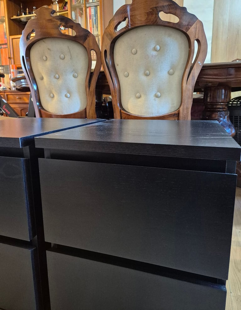PAIR OF IKEA MALM CHEST OF DRAWERS 