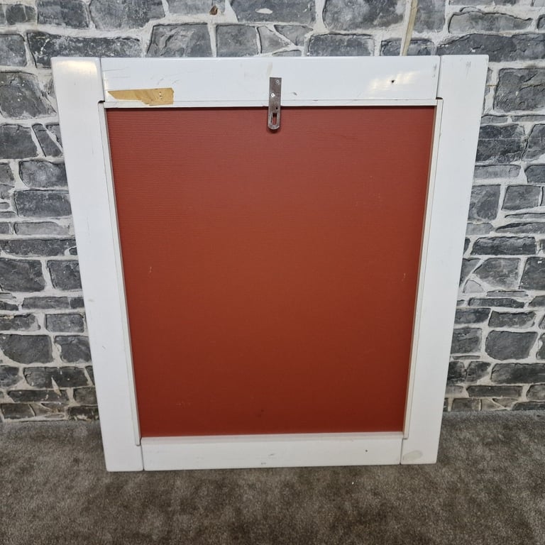 White Framed Wall Mirror – Modern Square Design