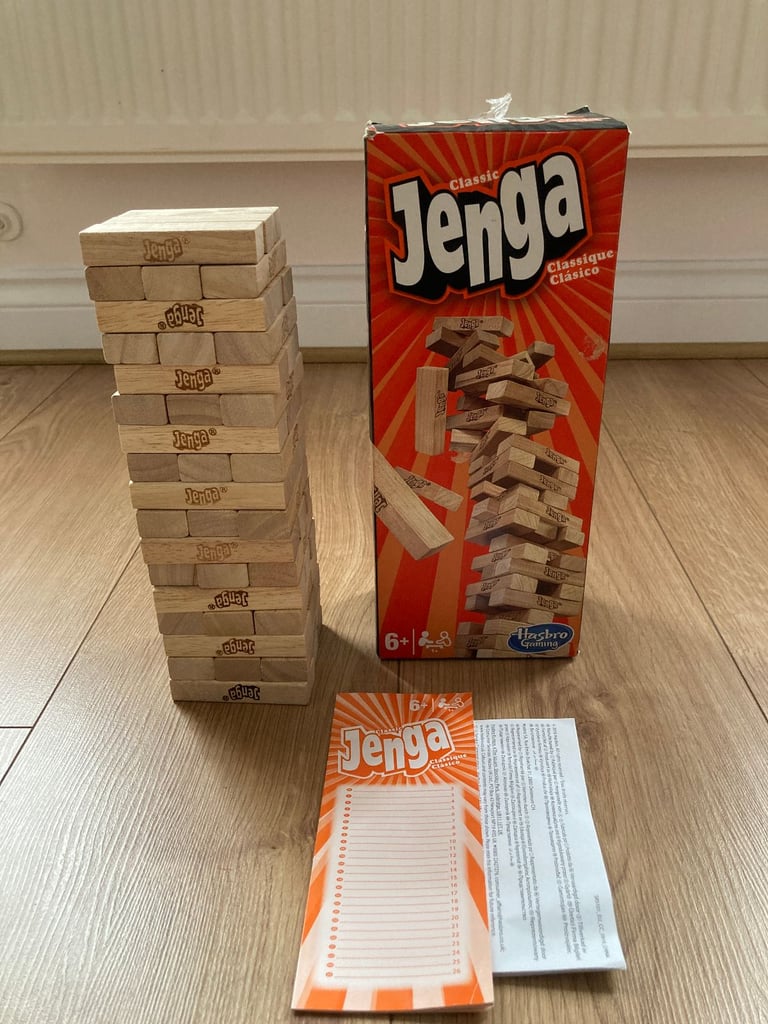 image for Hasbro Gaming Jenga Classic Strategy Stacking Game 