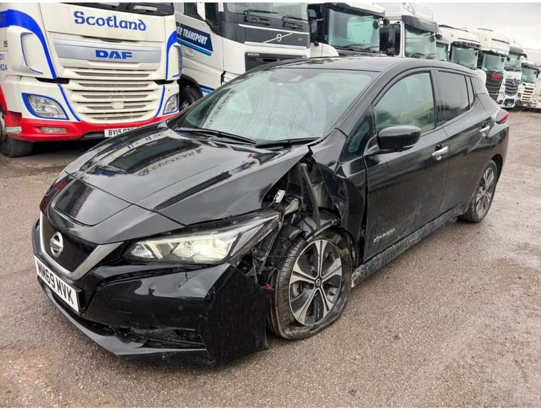 2020 NISSAN LEAF TEKNA ELECTRIC AUTO DAMAGED SALVAGE