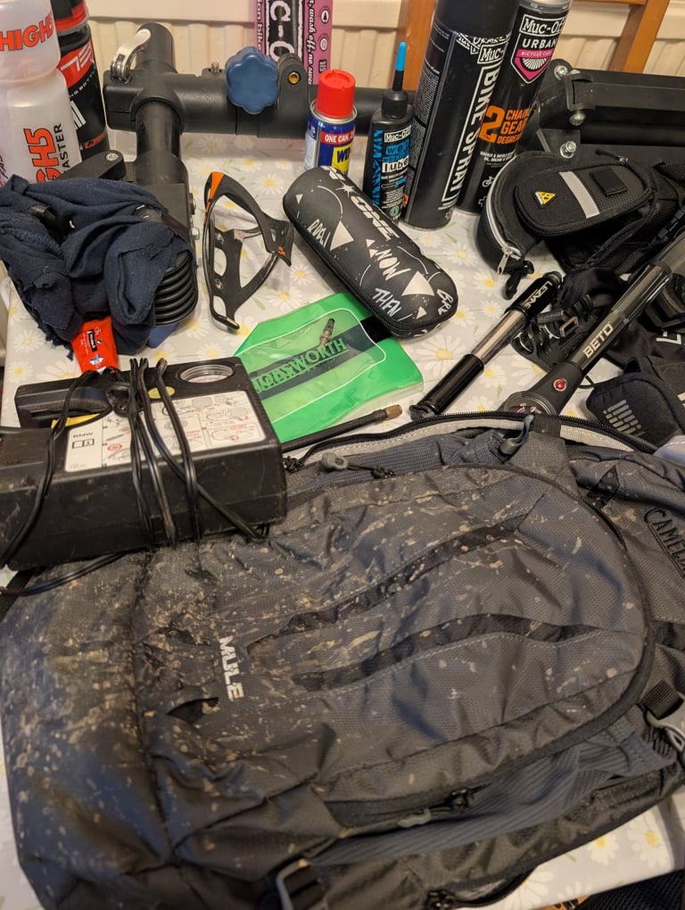 image for Job lot bundle of biking cycling equipment and accessories mtb