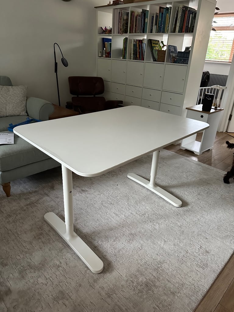 Home office desk (white) - 80 x 120 cm