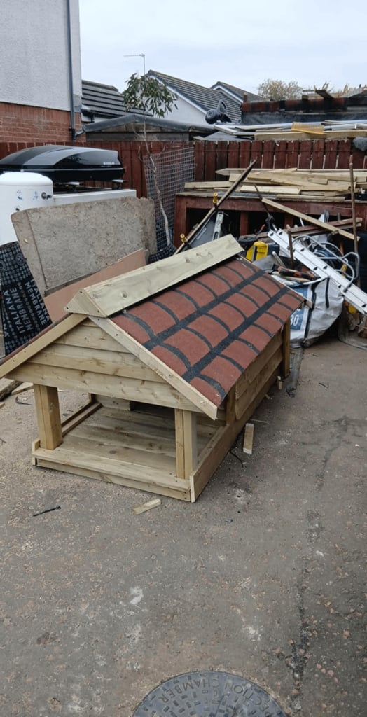 Large wooden dog box 