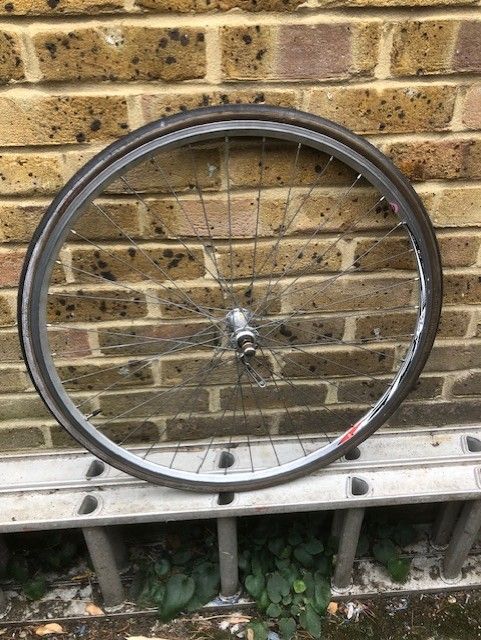 image for Bike front wheel/tyre/tube 700x25C