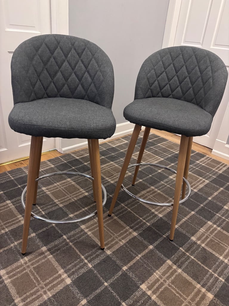 image for Two Grey Bar Stools