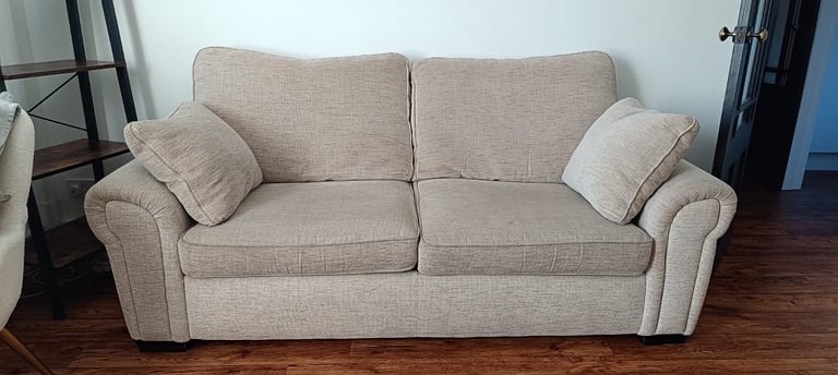 3 seater sofa bed beige