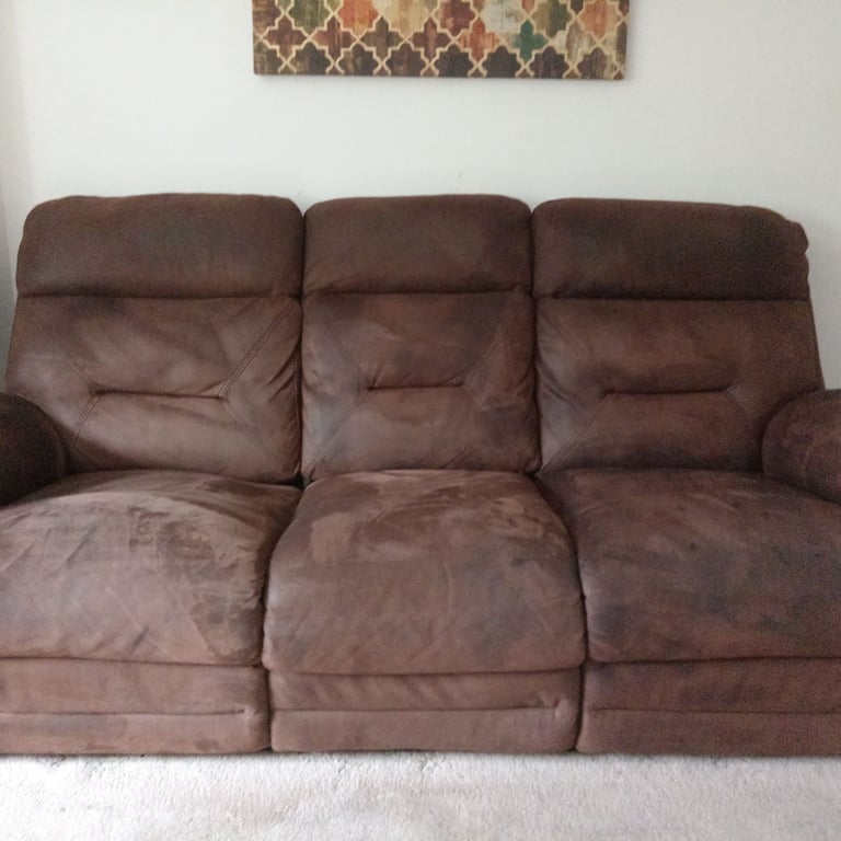 2 and 3 seater suede leather 