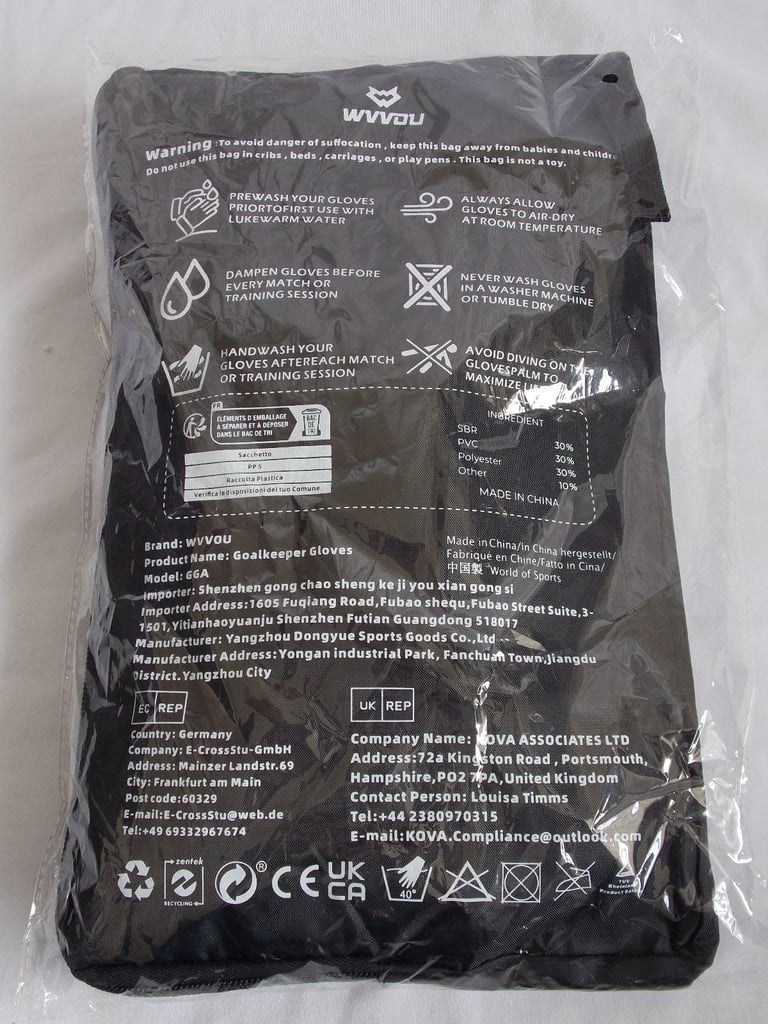 NEW Goalkeeper Goalie Gloves Youth / Adult with 4 Finger Saves Gloves Size 8 New and Bagged.