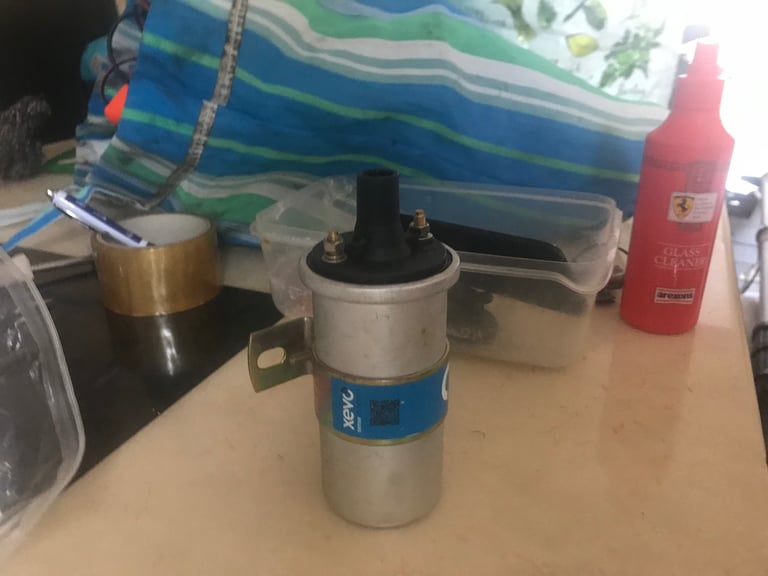 Coil and points and condenser 