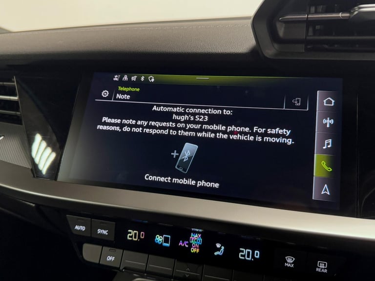 2022 Audi A3 1.5 TFSI 35 S line Sportback 5dr Petrol S Tronic Euro 6 (s/s) (150 ps) HATCHBACK Pet...