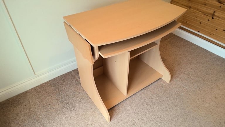 small pine effect computer desk