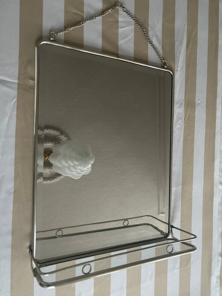 image for Grahams and Green Hanging mirror with folding glass Shelf