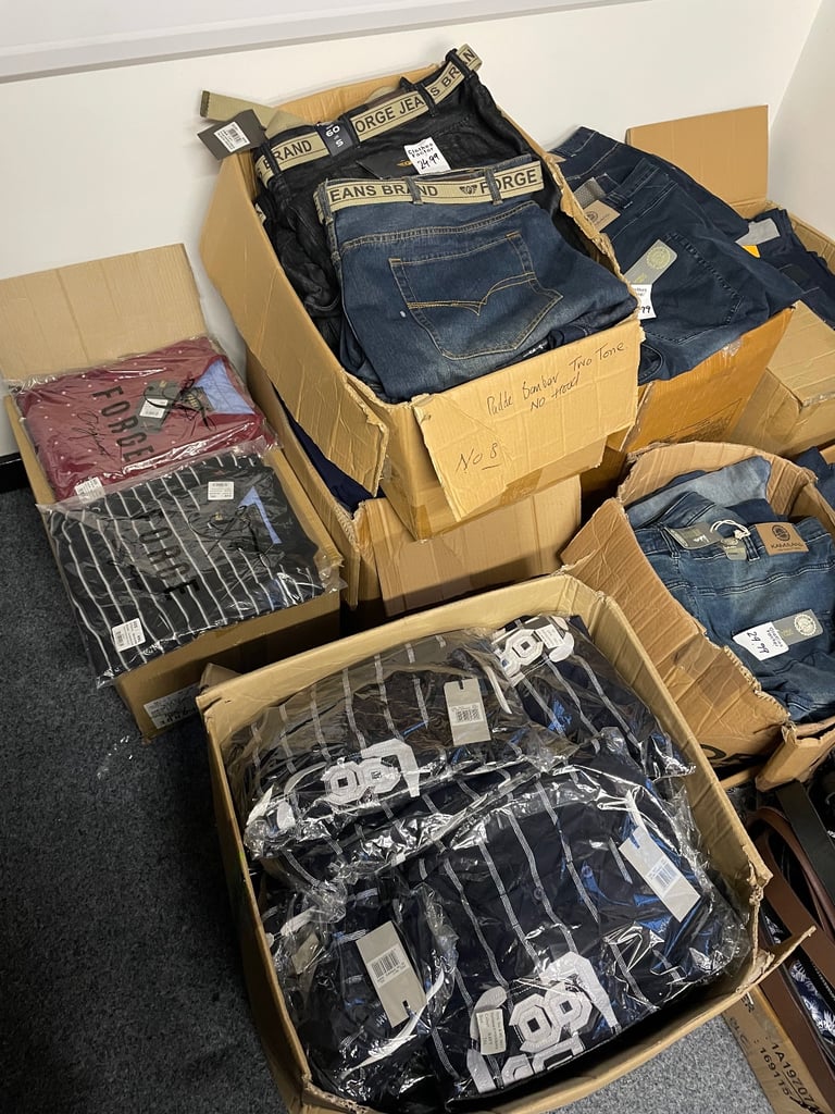 Men’s Big Size Clothing Job Lot 720 pcs - Hoodies, Jeans, Shirts Clearance Sale