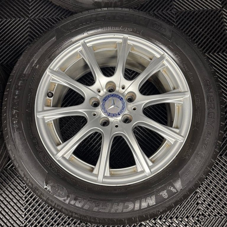 16'' GENUINE MERCEDES C CLASS W205 SILVER ALLOY WHEELS TYRES ALLOYS