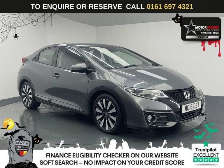 2016 Honda Civic 1.8 i-VTEC SE Plus (Navi) Hatchback 5dr Petrol Auto Euro 6 (142 ps) Hatchback Pe...