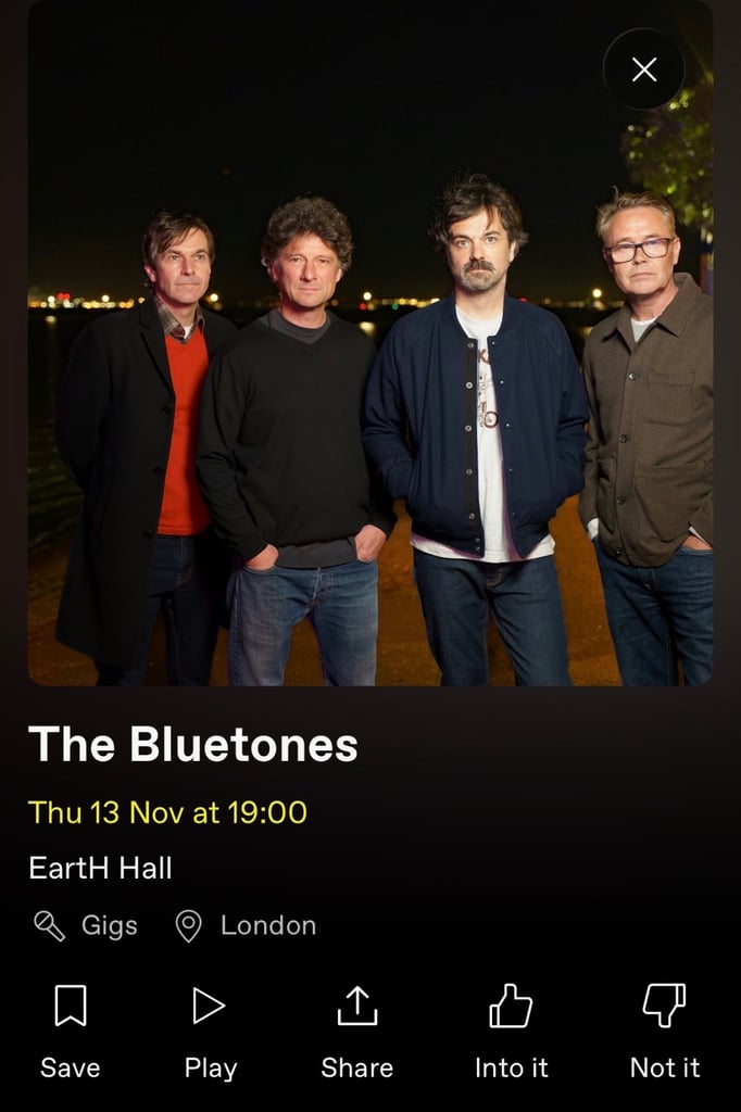 2x tickets to see The Bluetones