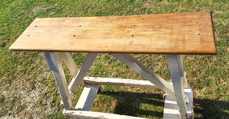 Vintage factory? Industrial trolley bench / portable bar