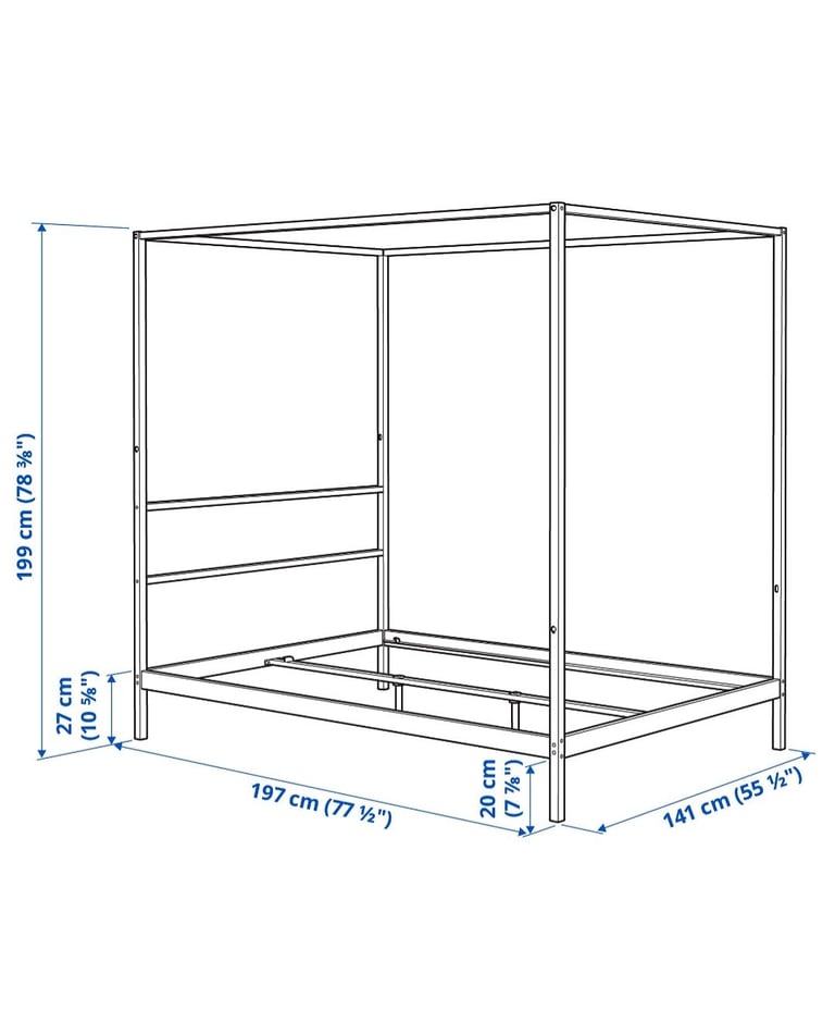 Ikea Vitarna double bed frame 4'6"