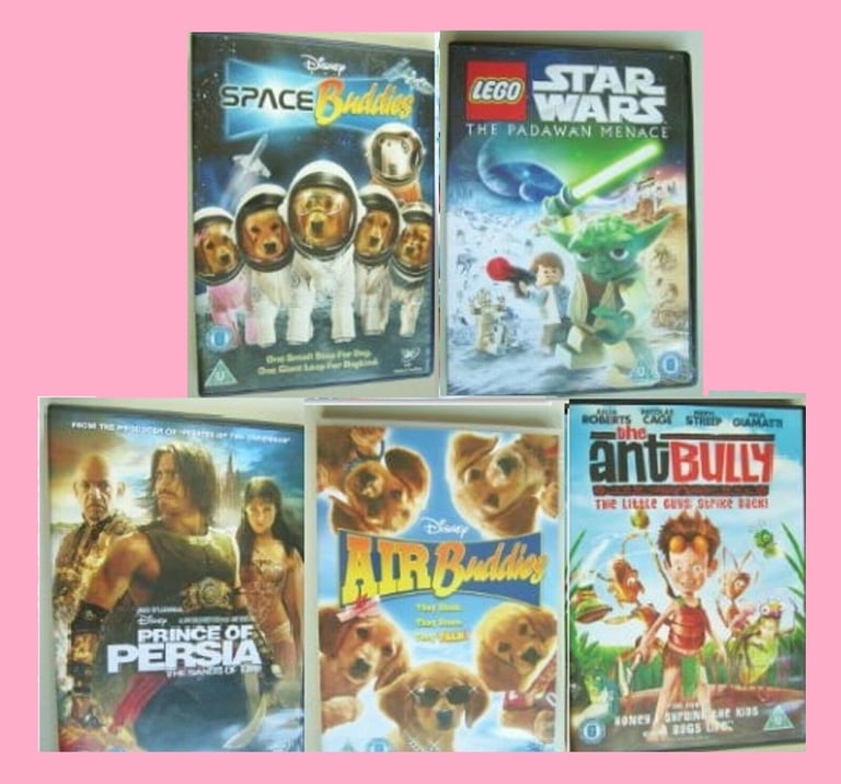 5 kids DVDs - Disney, Lego Star Wars , JOB LOT  excellent 