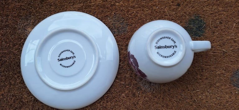 Rose Pattern Ceramic Cup & Saucer