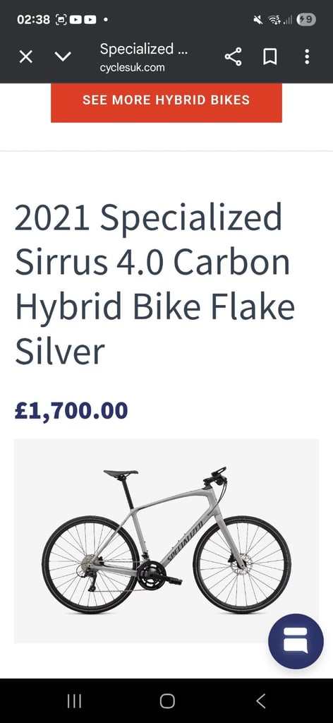 Specialized Sirrus 4.0 Carbon size M 