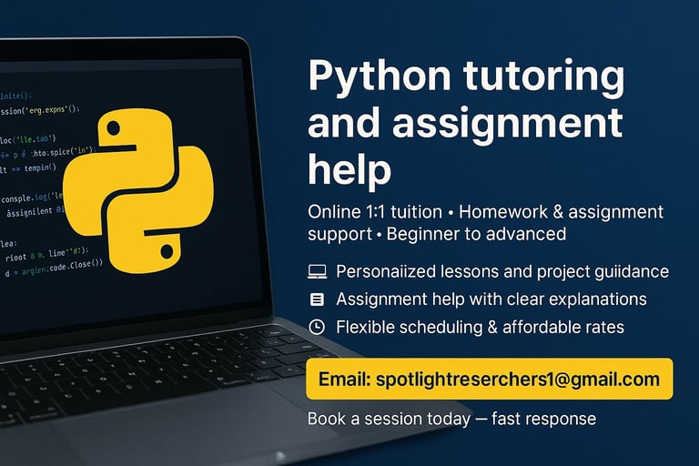 Python Programming Tutoring 