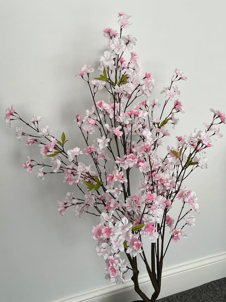 Artificial cherry blossom potted plant