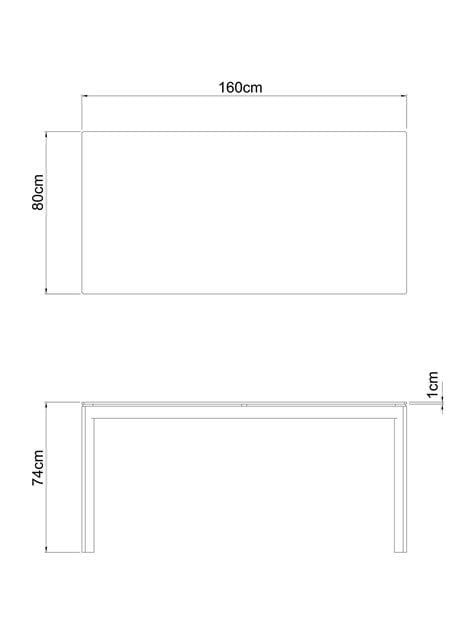 John Lewis 6-person glass dining table 