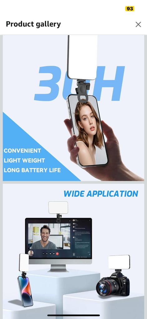 5000 mAh Portable Selfie Light for iPhone