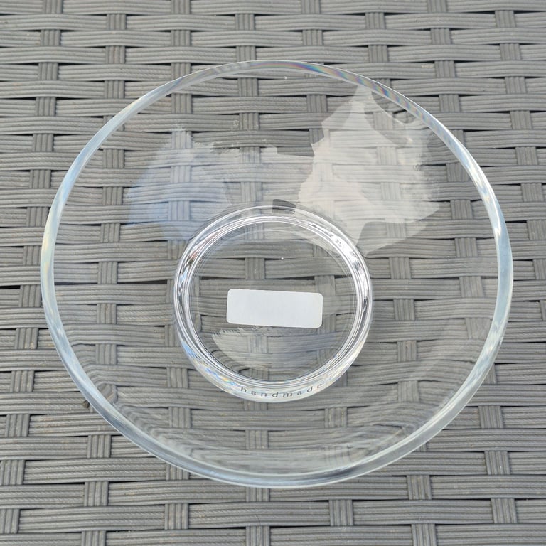 LSA Glass Locarno Bowl 15cm Handmade in Poland Clear Glass Jewellery Keys Serving 