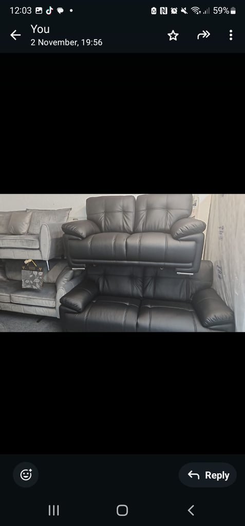 Black 3 piece sofa sets