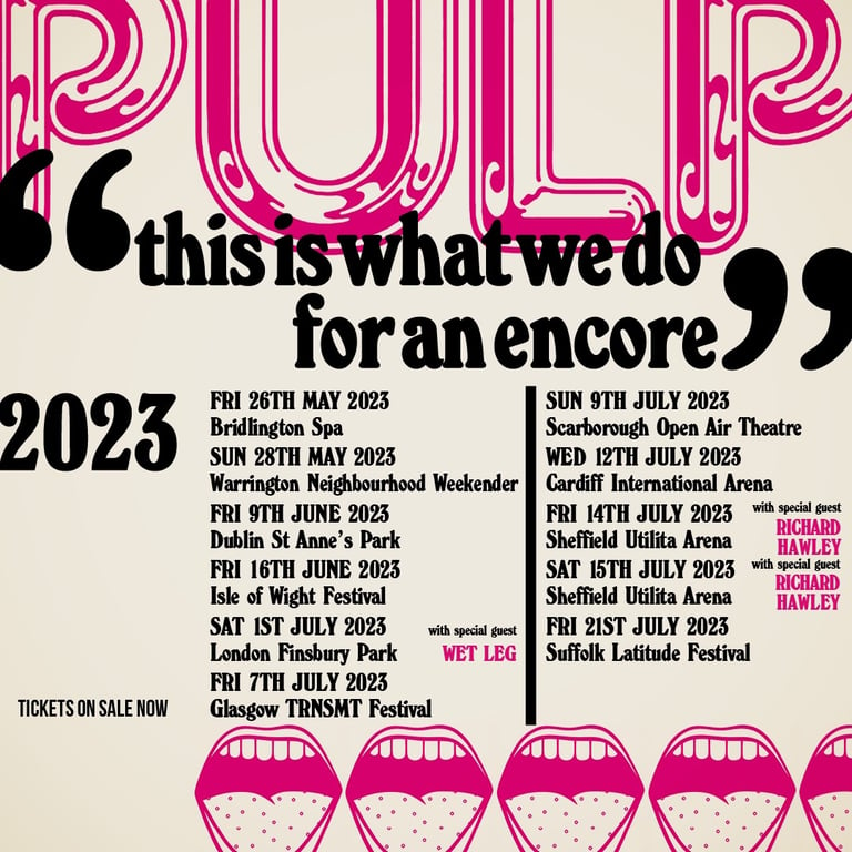 Pulp sat 15th seated 