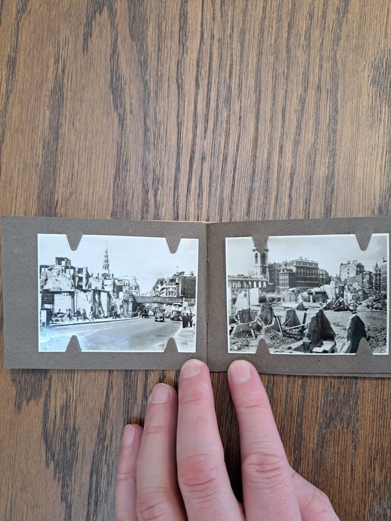 'London Under Fire'  Full Set Of 12 World War Two Photographs