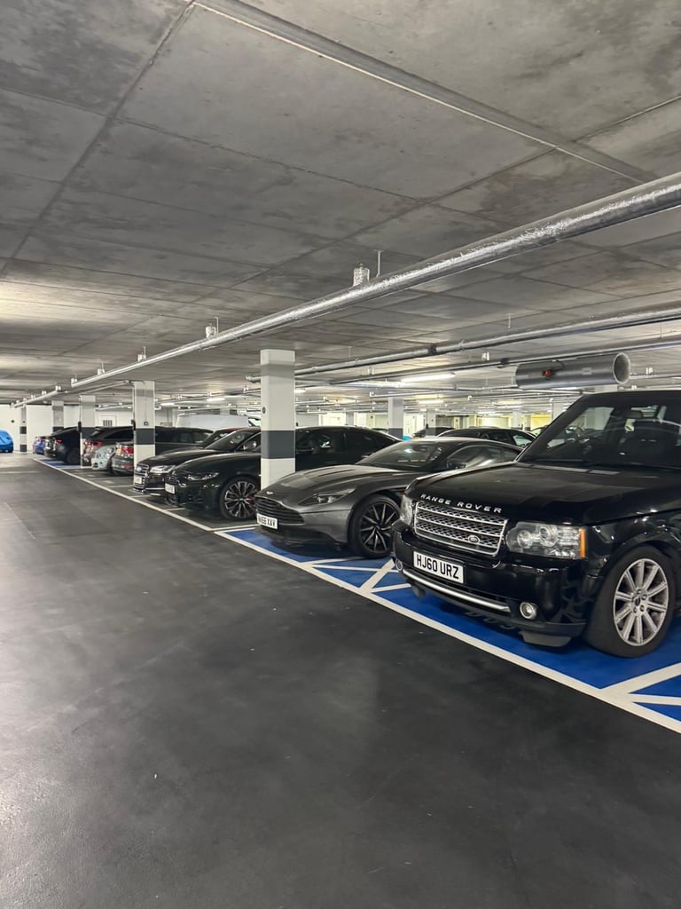 Underground parking space at Carrara Tower. 250 City Road, EC1V 2AG