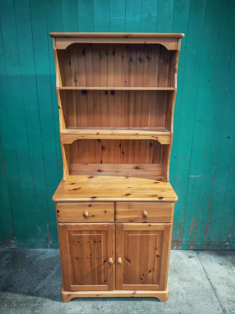 Slim pine kitchen dresser 