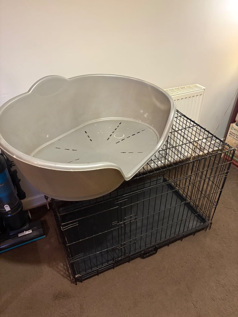 Dog cage & bed