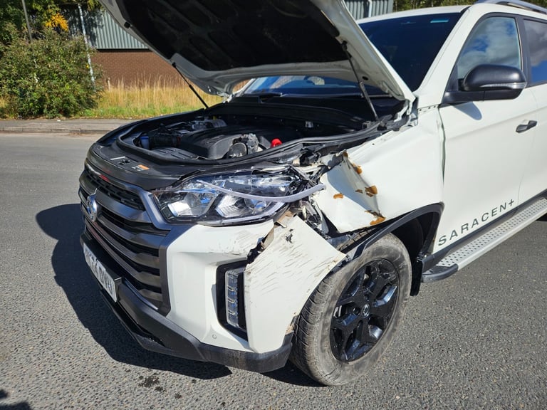 2024 24 KGM MUSSO 2.2 Double Cab Pick Up LWB Saracen Plus Auto Damaged Salvage